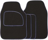 Velour Binding Mat Set - Black/ Blue (4 Pieces)